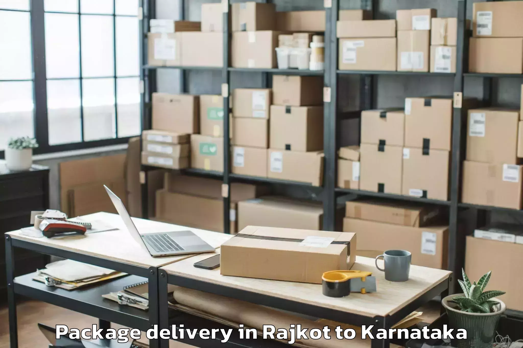 Hassle-Free Rajkot to Munirabad Package Delivery